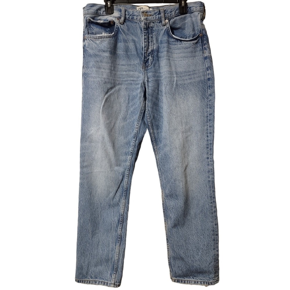 Zara Jeans Men's 36x29 The Truth Slim Distressed Denim Jeans Mid Rise 5 Pocket